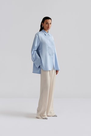 Malina - Corinna shirt - S - Dusty Blue