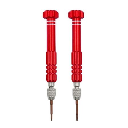 2 Sæt Skruetrækker Mini Reparationssæt RØD Red