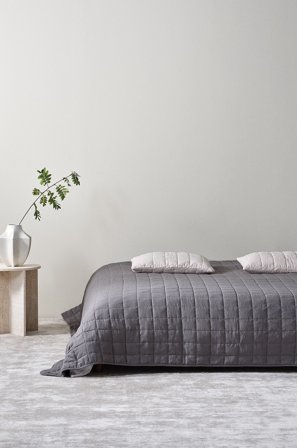 Jotex - Sengeteppe Mørk grå - JARA - Kjøp Enkeltseng hos Jotex