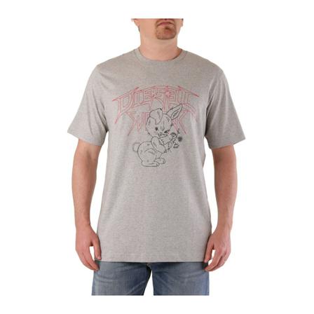 Diesel, Men's T-Shirt Szary, Mężczyzna, Rozmiar: L