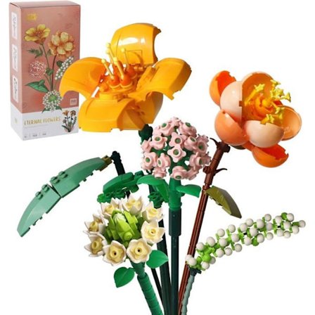 (Vitality Flowers - Fargerik) 456-Dels Kunstig Blomsterbukett, Vitality Flowers, for Hjem eller Jule-/Valentinsdagsgave