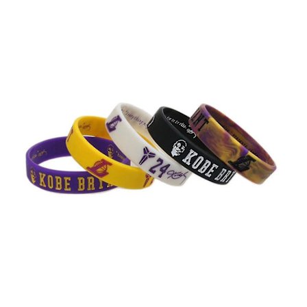5 stk. Armbånd Basketball Inspirerende Armbånd Kobe Bryant Sports Signatur Armbånd Silikone