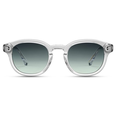 Kwadratowe zielone okulary przeciwsłoneczne Bille w oprawkach typu horn rimmed dla mężczyzn - Okulary przeciwsłoneczne retro