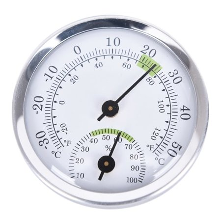 Analog inomhus hygrometer temperaturmätare hygrometer silver Silver