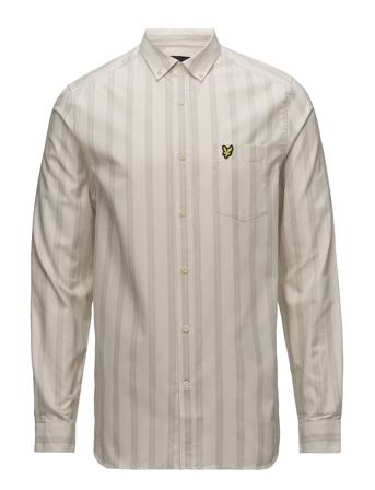 Ls Deckchair Stripe Shirt Skjorte Business Creme Lyle & Scott