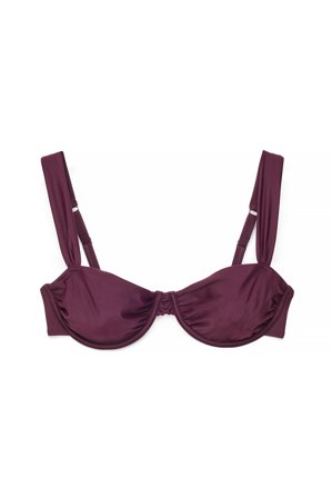 NA-KD Haut de bikini drapé à larges bretelles - Bikinis - Bordeaux - EU 80B