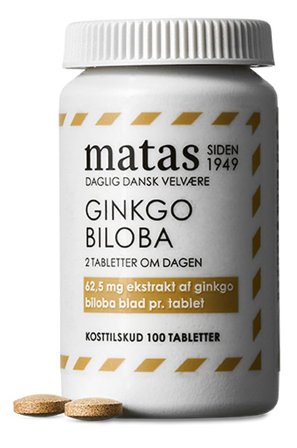 Matas Striber Ginkgo Biloba 100 tabl., Helse & Madvarer, Ingredienser, Ginkgo Biloba