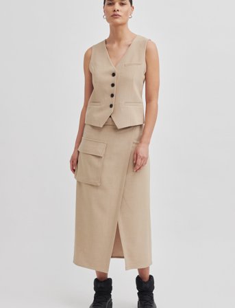 Second Female Felice Skirt - Beige - XS