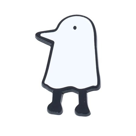 Cap Pins - Vit Tillbehör - Cartoon Ghost Metal Enamel Pin @ Hatstore