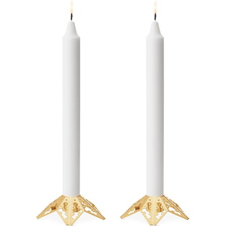 Georg jensen 2022 lysestage, 2 stk, guld | KitchenOne