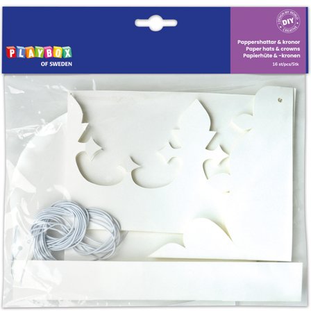 Playbox Papieren hoeden & kronen 16 stuks