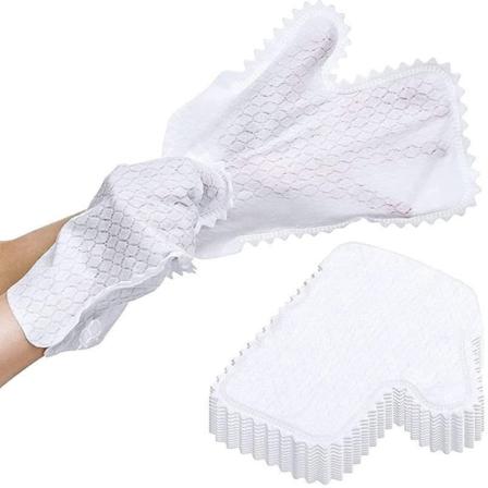 Vit Microfiber Damm Handskar Rengöring Dammuppsamlare Vantar Disponibel Dammdukar 20pcs