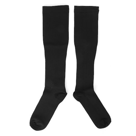 Elastiske kompressionsstrømper til løb, bløde og åndbare, sorte, S/M, unisex