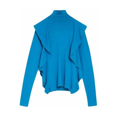Liu Jo, Turtlenecks Blauw, Dames, Maat:S