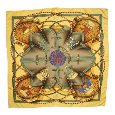Hermès Vintage, Pre-owned Scarf Geel, Dames, Maat:ONE Size