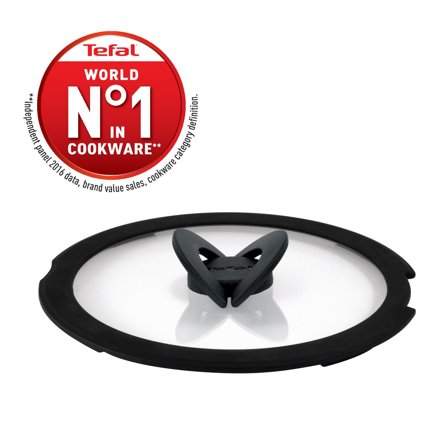 Tefal Ingenio glasslokk, 20 cm' - 'Svart