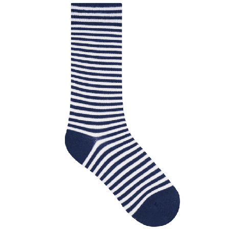 BleuForêt Randig bomullssocka Strumpor Herr Blå 43/46