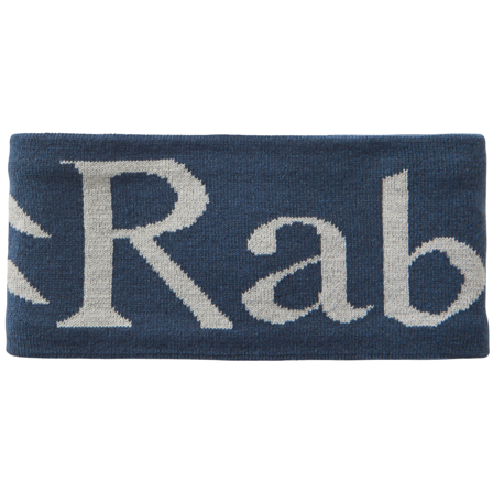 Rab Knitted Logo Headband Tempest Blue/Light Zinc