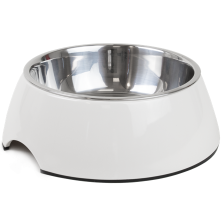 Selected by ZOO - Matbolle Solid White L 700ml, 22x7,5cm - Hund - Matplass & vannautomater for hund - Matskåler og vannskåler - ZOO.no