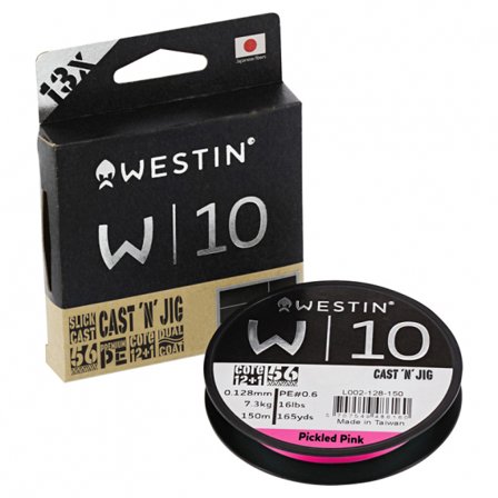 Westin W10 13-Braid Cast 'N' Jig 110m 0.148mm 9.0kg 20lbs Pickled Pink