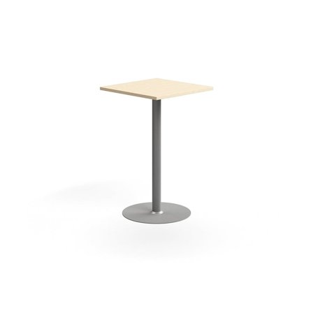 Stehtisch VERTICUS, 700x700x1100 mm, Birke/Silber