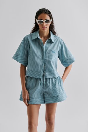 Malina - Selene shirt - XXS - Aqua Stripe