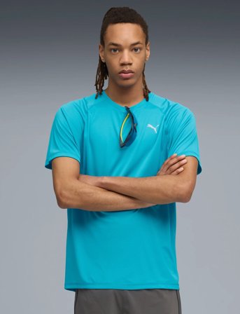 PUMA M Run Velocity Tee (Poly) - Blue - L