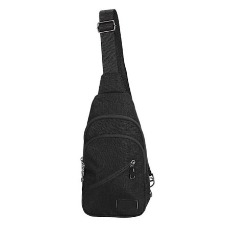 OX PLOW Bröstväskor för män Vattentät Casual Chest Sling Bag Polyester Shoulder Messenger Black