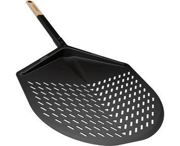 Gozney-Balance Placement Peel Large. Peel Size: 14''. Aluminium Alloy with wooden handle-Lett og smidig pizzaspade i perforert aluminium, 14"-Barbecue