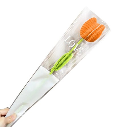 Virkattu tulppaani kukka käsinkudotut kukat koristeelliset koristeet juhlat koulutoimistoon asuntolain ruokapöytä