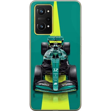 Yhteensopiva Puhelinkuori Realme Realme GT Neo 3T Aston Martinin Formula 1 -auto vihreässä kilpailumuotoilussa, jossa on moderni studiosentuntma