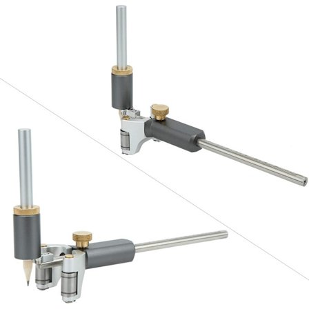 Mærkningsstempel, 2‐i‐1 Træbearbejdning Scribe Gauge Scriber Multi‐Funktion Linjemarkør Måleværktøjer Skydende Mark Skraber