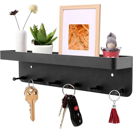 Nyckelskåp med Heilwiy-hylla, mångsidigt nyckelskåp med Heilwiy 6 krokar & nyckelremsa (FMY)