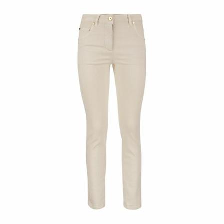 Brunello Cucinelli Five-pocket slim-fit Broek , Beige , Dames , Maat: M