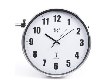 Väggur TIQ radiokontrollerat 38cm silver - Lyreco - Kontorsmöbler och inredning - Väggur - Väggur