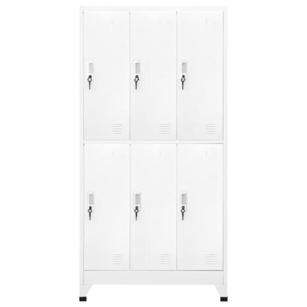 Vidaxl Klädskåp För Omklädningsrum Med 6 Fack Stål 90x45x180 Cm Grå