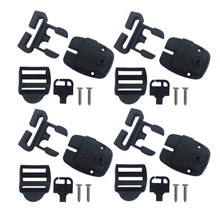 1 Set Kuuma-altaan Kansikiinnikkeet Muoviset Lukkokiinnitykset Avaimella Vaihtotarvikkeet Spa-kansihihnaklipsit Kylpyammeen Kansilukko 