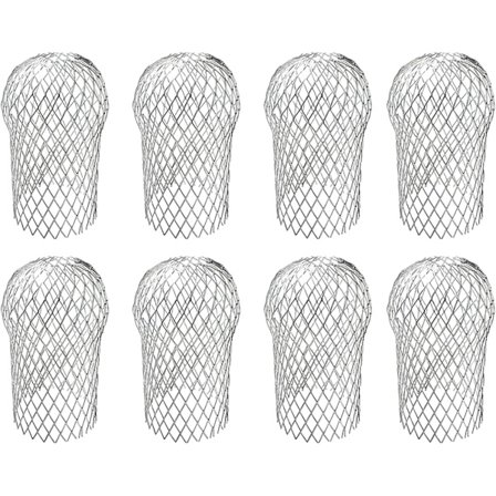 8-pak tagrenderbeskyttere, tagrendebeskyttelse, aluminium tagrendebeskytter med filter, tagrendedæksler, der forhindrer tilstopning af blade, 3,5 