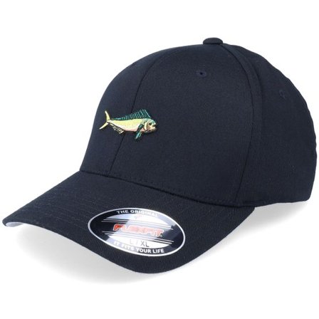 Skillfish - Svart flexfit Keps - Dorado Mahi Mahi Fish Black Flexfit @ Hatstore