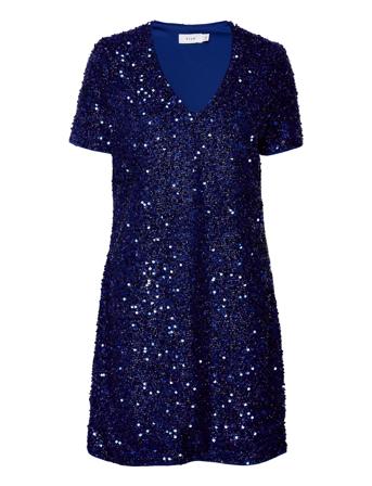 Vicale Sequin S/S Short Dres/Ka Dresses Party Dresses Navy Vila