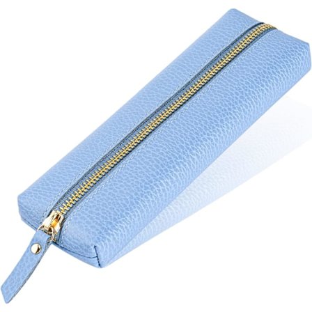 Liten pennal i skinn, pennal for voksne, mykt penal