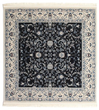 Nain Florentine Dark Blue Square Rug Small Oeko-Tex