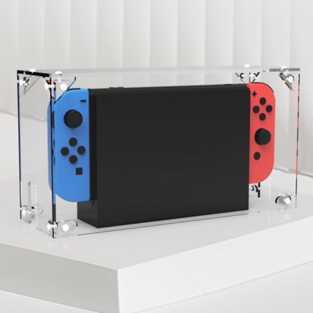 Läpinäkyvä pölysuoja Nintendo Switch- ja Switch OLED -lataustelakalle, naarmuuntumaton vedenpitävä suojaava akryylikotelo
