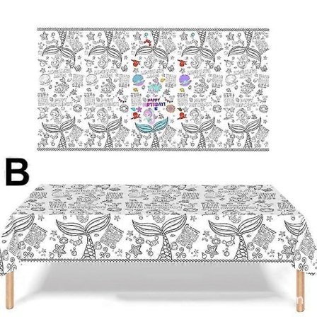 Fargeleggingsduk for barn, 137x274cm gigantisk fargeleggingsplakat, stor fargeleggingsduk DIY tegnebordsdeksel barnehåndverk gaver leker