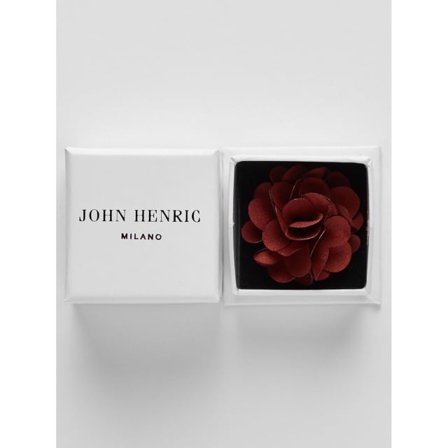 John Henric Flower Lapel Pin Kostymtillbehör Herr Röd ONESIZE