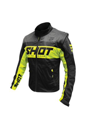 Endurojacke Shot Lite 3.0 Schwarz-Neon-Gelb S
