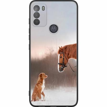 Motorola Moto G50 Svart Skal Häst & Hund