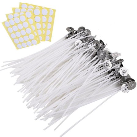 Stearinvæge 100 stk. Stearinvæger med fodklistermærke og centeranordning til stearinlys