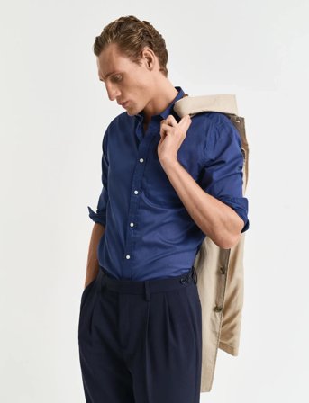 GANT Reg Sunfaded Voile Shirt - Blue - XL