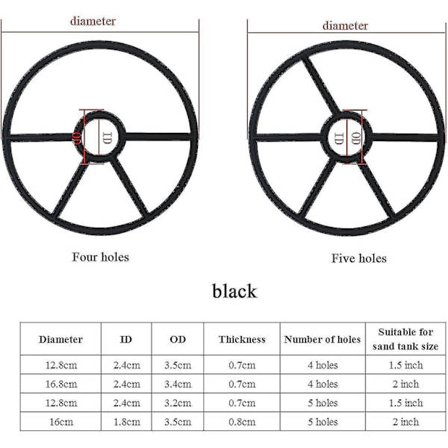 Multiportventil Stjernepakning Basseng Sandfilter Forsegling Bassengfilter Forsegling 4 5 Grener For 1.5 2 Tommers Ventil-AV